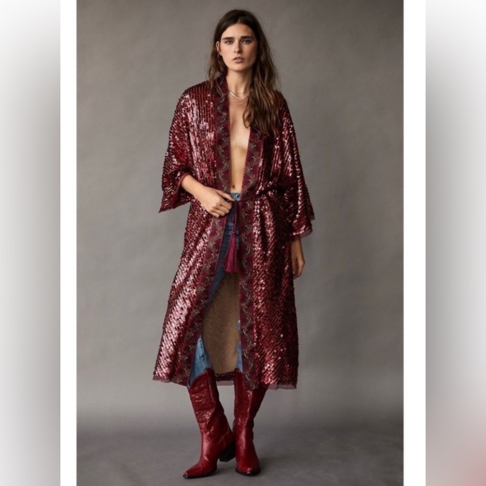 Free People Light is Coming Duster sz L - Picture 4 of 6